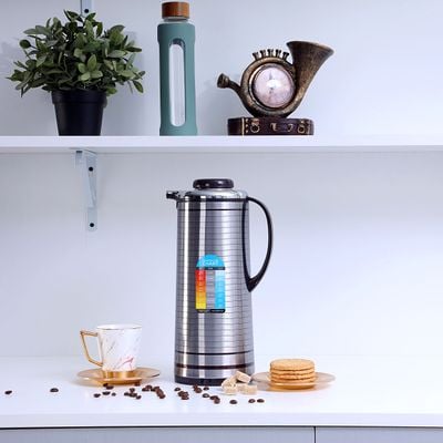 Royalford RF5291 1.9L Vacuum Flask - Portable Heat Insulated Thermos for Keeping Hot/Cold Long Hours, Multi-Walled for Coffee, Hot Water, Tea, Perfect Pouring Spot | Ideal for Occasion, Commercial & Outings