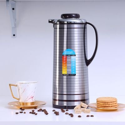 Royalford RF5291 1.9L Vacuum Flask - Portable Heat Insulated Thermos for Keeping Hot/Cold Long Hours, Multi-Walled for Coffee, Hot Water, Tea, Perfect Pouring Spot | Ideal for Occasion, Commercial & Outings