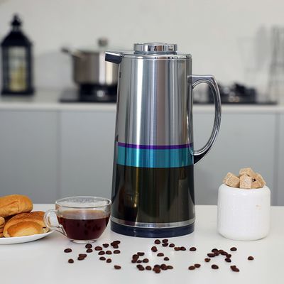 Royalford RF7949 1.9L Silver Vacuum Flask - Stainless Steel Keeping Hot/Cold Long Hour Heat/Cold Retention, Multi-Walled, Hot Water, Tea, Beverage | Ideal for Social Occasion & Outings