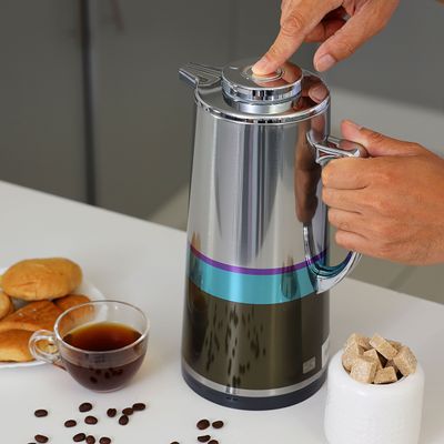 Royalford RF7949 1.9L Silver Vacuum Flask -  Stainless Steel Keeping Hot/Cold Long Hour Heat/Cold Retention, Multi-Walled, Hot Water, Tea, Beverage | Ideal for Social Occasion & Outings