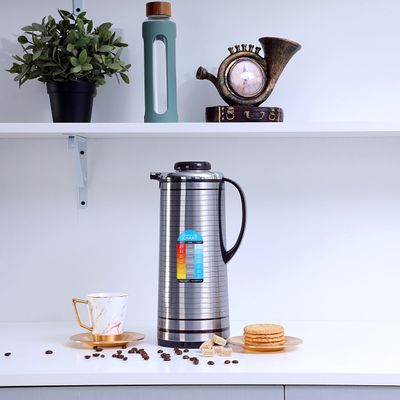 Royalford RF5288 1L Vacuum Flask - Heat Insulated Thermos for Keeping Hot/Cold Long Hour Heat/Cold Retention, Multi-Walled, Hot Water, Tea, Beverage | Ideal for Social Occasion, Commercial & Outings