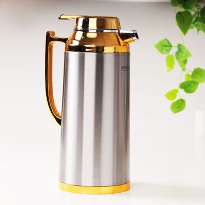 Royalford 1.6 L (54.0 oz) Vacuum Flask- RF12124| With Pink Glass Inner and Stainless Steel Outer Body| Keeps Your Drinks Hot or Cold, Asbestos-Free and Hygienic| Leak-Proof and Portable Design| Suitable for Indoor and Outdoor Use| Silver and Golden Royalford 1.6 L (54.0 oz) Vacuum Flask- RF12124| With Pink Glass Inner and Stainless Steel Outer Body| Keeps Your Drinks Hot or Cold, Asbestos-Free and Hygienic| Leak-Proof and Portable Design| Suitable for Indoor and Outdoor Use| Silver and Golden