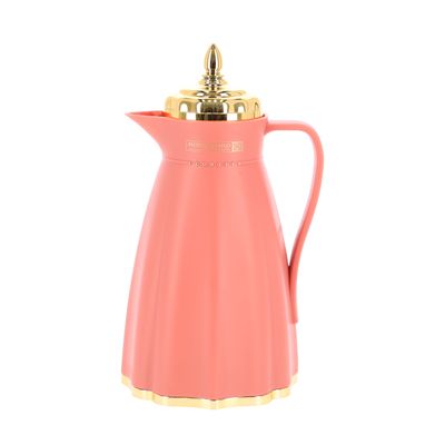 Royalford Hala 1 L Vacuum Flask- RF11230| Glass Vacuum Flask with Pink Glass Inner| Keeps Your Drinks Hot or Cold, Asbestos-Free and Hygienic| Leak-Proof and Portable Design| Suitable for Indoor and Outdoor Use| Blue