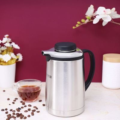 Royalford RF6896 Steel Vacuum Flask - 1.3L| Leak-proof & Portable | 12 Hours Hold & Cold| Ideal for tea, coffee, hot chocolate, soup, smoothies & more