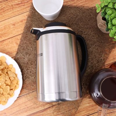 Royalford RF6896 Steel Vacuum Flask - 1.3L| Leak-proof & Portable | 12 Hours Hold & Cold| Ideal for tea, coffee, hot chocolate, soup, smoothies & more