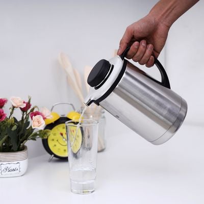 Royalford RF6894 Steel Vacuum Flask - 1 L| Leak-proof & Portable | 12 Hours Hold & Cold| Ideal for tea, coffee, hot chocolate, soup, smoothies & more