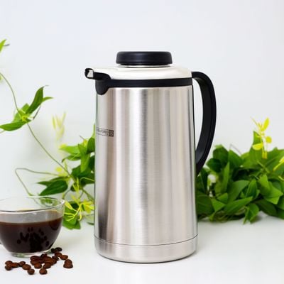 Royalford RF6896 Steel Vacuum Flask - 1.6L| Leak-proof & Portable | 24 Hours Hold & Cold| Ideal for tea, coffee, hot chocolate, soup, smoothies & more