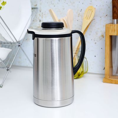 Royalford RF6896 Steel Vacuum Flask - 1.6L| Leak-proof & Portable | 24 Hours Hold & Cold| Ideal for tea, coffee, hot chocolate, soup, smoothies & more