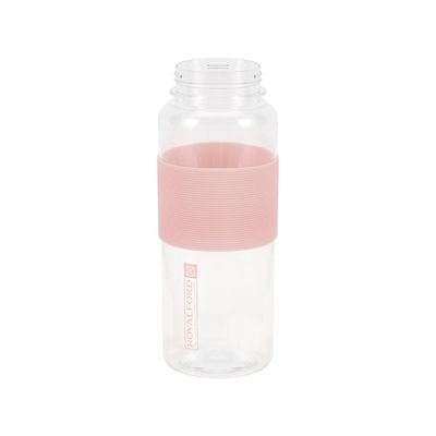 Royalford 650 ml Water Bottle- RF12357/ with Straw, Transparent Plastic Bottles with Push Button, One Hand Operation/ Perfect for School, Office and Gym/ Leak-Proof and Eco-Friendly, Food-Grade and Elegant Design/ Pink