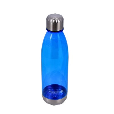 Royalford 680 ML Water Bottle- BPA-Free, Food grade material | RF11143 | Polymer Bottle with Metal Cap Perfect for Home, Office, Gym| Eco-Friendly| Elegant, Sturdy, Portable and Leak-Proof Design| Blue