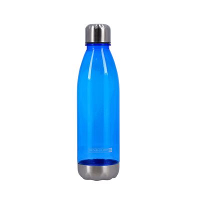 Royalford 680 ML Water Bottle- BPA-Free, Food grade material | RF11143 | Polymer Bottle with Metal Cap Perfect for Home, Office, Gym| Eco-Friendly| Elegant, Sturdy, Portable and Leak-Proof Design| Blue