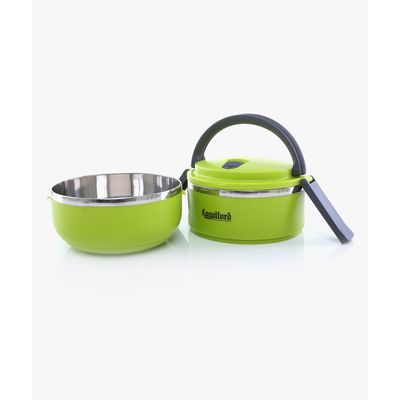 Royalford RF4673 Double Layer Lunch Box - Leak-Proof & Airtight Lid Food Storage Container - High-Quality Stainless Steel Inner, Non-Toxic and Extended Fastening Lid Design - Portable & Dishwasher Safe