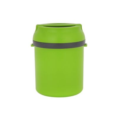 Royalford 800 ML Wonder Meal Lunch Box With 3 Containers- RF11693| Round Boxes With Stainless Steel Inner And Super PU Insulation| Premium-Quality, 100% Food-Grade, BPA-Free, Airtight Container To Keep Food Fresh| Built-In Rubber Ring, High Heat Retaining Capacity| Compact, Portable Design| Green