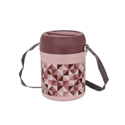 Royalford 800 ML Wonder Meal Lunch Box With 3 Containers- RF11694| Round Boxes With Stainless Steel Inner And Super PU Insulation| Premium-Quality, 100% Food-Grade, BPA-Free, Airtight Container To Keep Food Fresh| Built-In Rubber Ring, High Heat Retaining Capacity| Compact, Portable Design| Blue