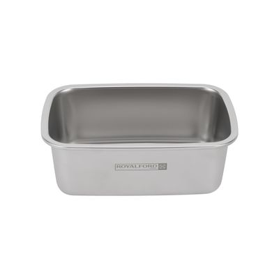 Royalford 1000 ml Stainless Steel Lunch Box- RF12172/ Rectangle Tiffin with Polymer Lid, 4 Side Locks/ Food-Grade, BPA-Free, Airtight and Leakproof Containers for Kids and Adults, to Keep Foods Fresh/ Compact and Portable Design/ Silver