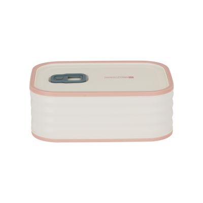 Royalford 950 ml Lunch Box- RF12625/ Plastic Rectangular Tiffin with Lid with Steam Vent, Leakproof Spacer/ Suitable for Schools and Offices/ Sturdy Locks and Spill-Proof/ BPA-Free and Odor-Free PP Construction/ Pink