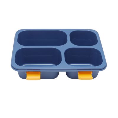 Royalford 1250 ML Lunch Box with Cutlery- RF11126| Non-toxic | Tasteless | Durable | Rectangular Lunch Box with Transparent Lid and Compartments| Plastic Tiffin for Kids and Adults Suitable for Schools and Offices| Sturdy Locks, High Thermal Efficiency, Easy to Carry| Freezer and Dishwasher Safe