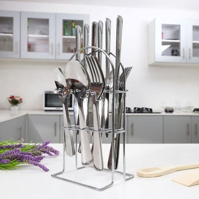 Royalford RF8894 Deluxe London Cutlery Set | 24-Piece set | 15 Year Guarantee | Stainless Steel | Dinner Cutlery Utensil Set