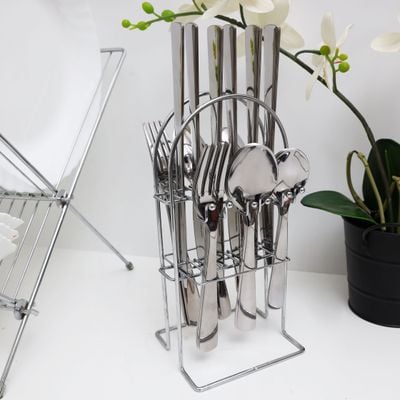 Royalford RF8894 Deluxe London Cutlery Set | 24-Piece set | 15 Year Guarantee | Stainless Steel | Dinner Cutlery Utensil Set