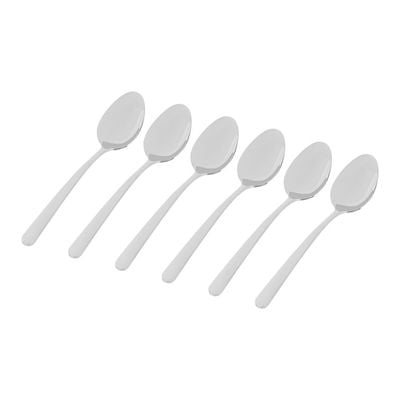 Royalford S S Prima Cutlery Set- RF12463/ 24 Pieces Spoons Set, Includes 6 Table Knives, 6 Forks, 6 Tablespoons, 6 Teaspoons/ Stylish and Light-Weight, 100% Food-Grade/ Stylish Handle, Suitable for Dining Table, Home and Restaurant, Kitchen Accessories, Dishwasher Safe/ Silver