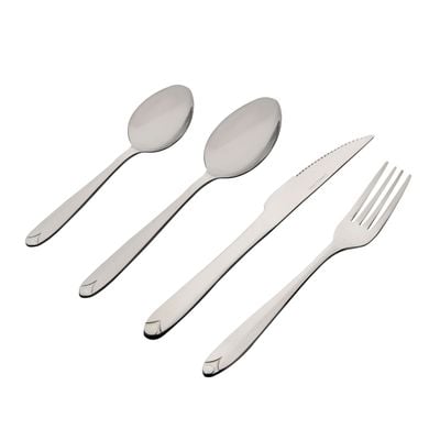 Royal Cutlery Set, 24 Pcs, Stainless Steel Spoon, RF10333 | Cutlery Set for 6 People | Spoon, Knife and Fork Sets | Ideal for Home/ Party/ Restaurant | Mirror Polished, Dishwasher Safe