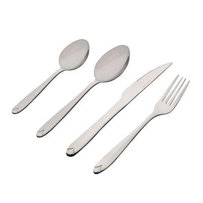 Royalford Royal Cutlery Set, 24 Pcs, Stainless Steel Spoon, RF10333 | Cutlery Set for 6 People | Spoon, Knife and Fork Sets | Ideal for Home/ Party/ Restaurant | Mirror Polished, Dishwasher Safe