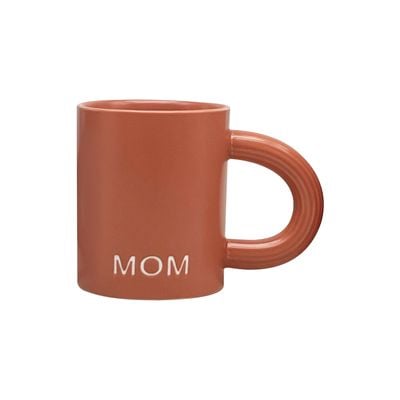 Royalford 535 ml (18 oz) New Bone Mug- RF12300/ Perfect for Hot and Cold Drinks/ Food-Grade, Non-Toxic and Safe to Use/ Stylish, Durable and Long-Lasting Design, Mom Printed, Suitable for Gifting Mothers, Mom-to-Be, etc./ Red