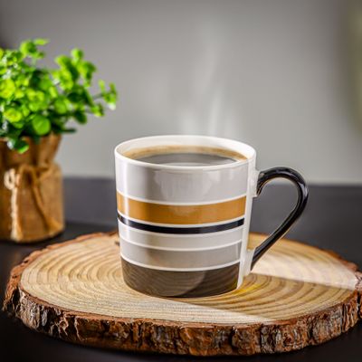 Royalford 415 ml (14 oz) New Bone Mug- RF12281/ Perfect for Hot and Cold Drinks/ Food-Grade, Non-Toxic and Safe to Use/ Stylish, Durable and Long-Lasting Design, Modern Print, Suitable for Gifting/ Multicolor