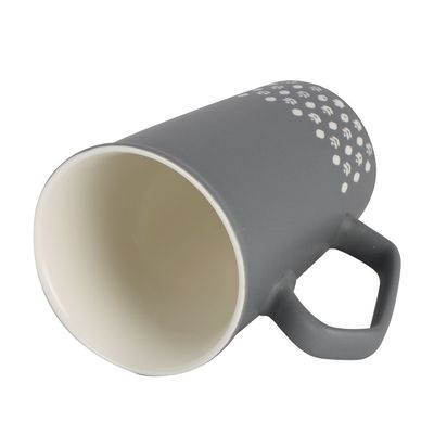 Royalford 414 ml (14 oz) New Bone Mug- RF12285/ Perfect for Hot and Cold Drinks/ Food-Grade, Non-Toxic and Safe to Use/ Stylish, Durable and Long-Lasting Design, It's Always Coffee Time Quote Printed, Suitable for Gifting/ Grey