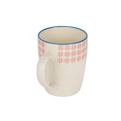 Royalford 385 ml (13 oz) New Bone Mug- RF12283/ Perfect for Hot and Cold Drinks/ Food-Grade, Non-Toxic and Safe to Use/ Stylish, Durable and Long-Lasting Design, Suitable for Gifting/ White and Red