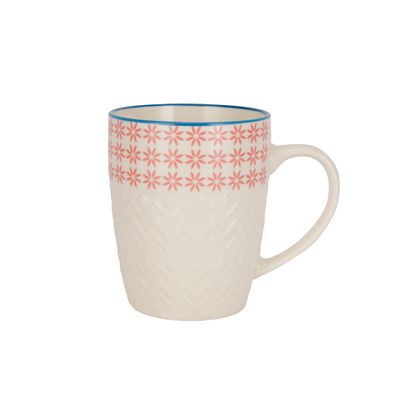 Royalford 385 ml (13 oz) New Bone Mug- RF12283/ Perfect for Hot and Cold Drinks/ Food-Grade, Non-Toxic and Safe to Use/ Stylish, Durable and Long-Lasting Design, Suitable for Gifting/ White and Red