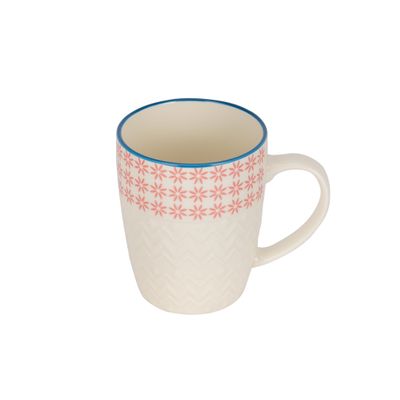 Royalford 385 ml (13 oz) New Bone Mug- RF12283/ Perfect for Hot and Cold Drinks/ Food-Grade, Non-Toxic and Safe to Use/ Stylish, Durable and Long-Lasting Design, Suitable for Gifting/ White and Red