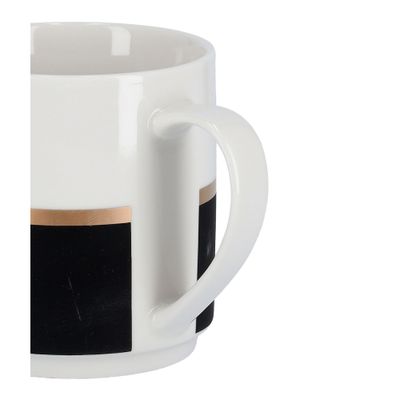 Royalford 355 ml New Bone China Coffee & Tea Mug | RF9369 | Large Coffee & Tea Mug, Traditional Extra Large Tea Mug, Thick Wall Small Portable Mug |Comfortable Handle | Ideal for Hot & Cold Drinks