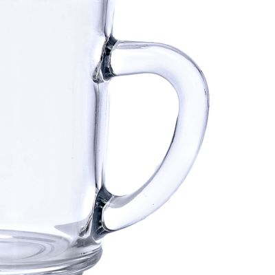 8 Oz 3 Pcs Glass Mug with Handle Royalford RF2752-GW