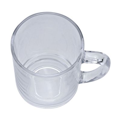 8 Oz 3 Pcs Glass Mug with Handle Royalford RF2752-GW