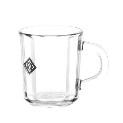 3Pcs Glass Mug Set with Handle, 235ml, Lead-Free, RF10290 | Premium Quality Glassware | Elegant & Highly Durable| Perfect for Latte, Cappuccino, Hot Chocolate, Tea & Juice