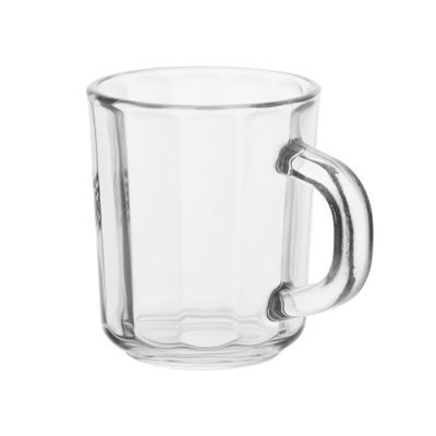 3Pcs Glass Mug Set with Handle, 235ml, Lead-Free, RF10290 | Premium Quality Glassware | Elegant & Highly Durable| Perfect for Latte, Cappuccino, Hot Chocolate, Tea & Juice