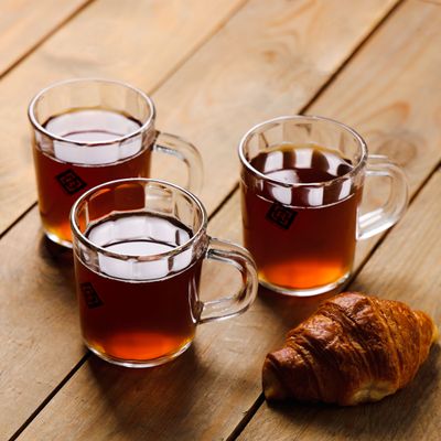 3Pcs Glass Mug Set with Handle, 235ml, Lead-Free, RF10290 | Premium Quality Glassware | Elegant & Highly Durable| Perfect for Latte, Cappuccino, Hot Chocolate, Tea & Juice