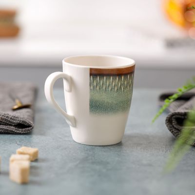 Royalford 400 ml Melamineware Mug- RF12386/ Perfect for Hot and Cold Drinks/ Food-Grade, Non-Toxic and Safe to Use/ Stylish, Durable and Long-Lasting Design, Dishwasher-Safe, Perfect for Gifting/ Blue and White