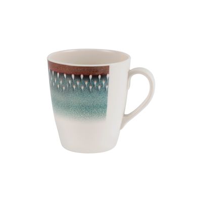 Royalford 400 ml Melamineware Mug- RF12386/ Perfect for Hot and Cold Drinks/ Food-Grade, Non-Toxic and Safe to Use/ Stylish, Durable and Long-Lasting Design, Dishwasher-Safe, Perfect for Gifting/ Blue and White