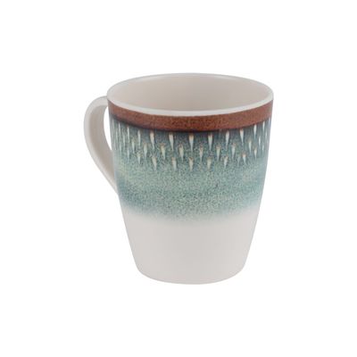 Royalford 400 ml Melamineware Mug- RF12386/ Perfect for Hot and Cold Drinks/ Food-Grade, Non-Toxic and Safe to Use/ Stylish, Durable and Long-Lasting Design, Dishwasher-Safe, Perfect for Gifting/ Blue and White