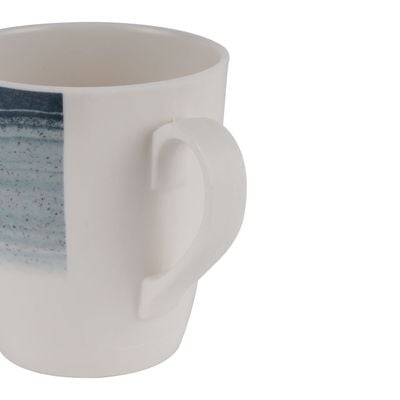 Royalford 400 ML Melamineware Mug- RF12376/ Perfect for Hot and Cold Drinks/ Food-Grade, Non-Toxic and Safe to Use/ Stylish, Durable and Long-Lasting Design, Dishwasher-Safe, Perfect for Gifting/ Blue and White