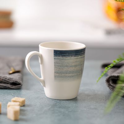 Royalford 400 ML Melamineware Mug- RF12376/ Perfect for Hot and Cold Drinks/ Food-Grade, Non-Toxic and Safe to Use/ Stylish, Durable and Long-Lasting Design, Dishwasher-Safe, Perfect for Gifting/ Blue and White