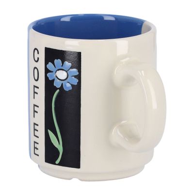 Highly Durable Ceramic Coffee Mug with 9Oz large Capacity with Comfortable Handle RF1752-M10 Royalford