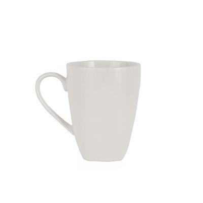 Royalford RF9254 250ml Porcelain Ware Magnesia Square Cup - Insulated Walled Heat Resistant Cappuccino Latte Tea Drinking Cup for Hot and Cold Drinks | Comfortable Handle | Ideal for Housewarming Gifts