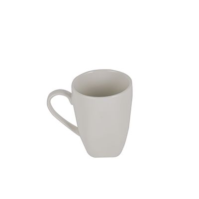 Royalford RF9254 250ml Porcelain Ware Magnesia Square Cup - Insulated Walled Heat Resistant Cappuccino Latte Tea Drinking Cup for Hot and Cold Drinks | Comfortable Handle | Ideal for Housewarming Gifts