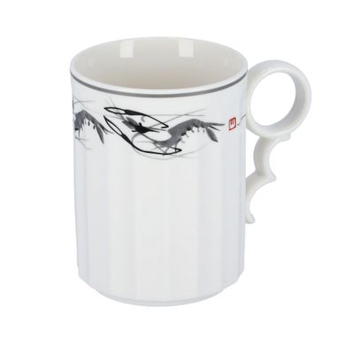 Royalford RF6685 12Oz Bone Wave Coffee Mug - Large Coffee & Tea Mug, Traditional Extra Large Tea Mug, Thick Wall Small Portable Mug | Curved Loop Handle | Ideal for Hot & Cold Drinks