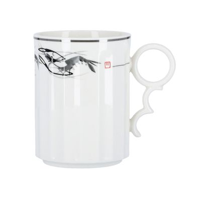 Royalford RF6685 12Oz Bone Wave Coffee Mug - Large Coffee & Tea Mug, Traditional Extra Large Tea Mug, Thick Wall Small Portable Mug | Curved Loop Handle | Ideal for Hot & Cold Drinks