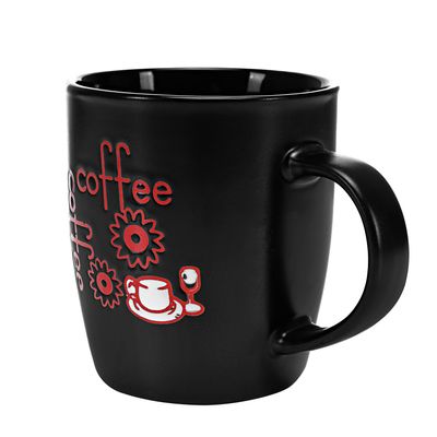Royalford RF2921-FB 355ml Reusable Ceramic Mug - Portable Lightweight with Cool Touch Handle Large Coffee & Tea Mug, Traditional Extra Large Tea Mug, Thick Wall Small Mug | Ideal for Hot & Cold Drinks