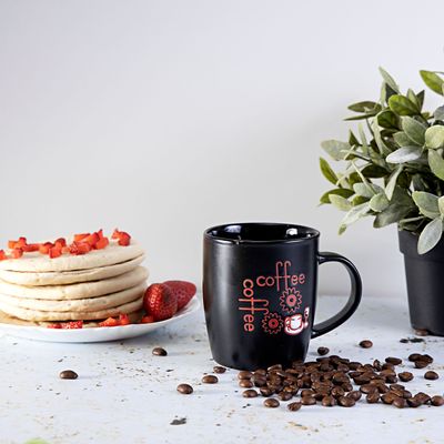 Royalford RF2921-FB 355ml Reusable Ceramic Mug - Portable Lightweight with Cool Touch Handle Large Coffee & Tea Mug, Traditional Extra Large Tea Mug, Thick Wall Small Mug | Ideal for Hot & Cold Drinks